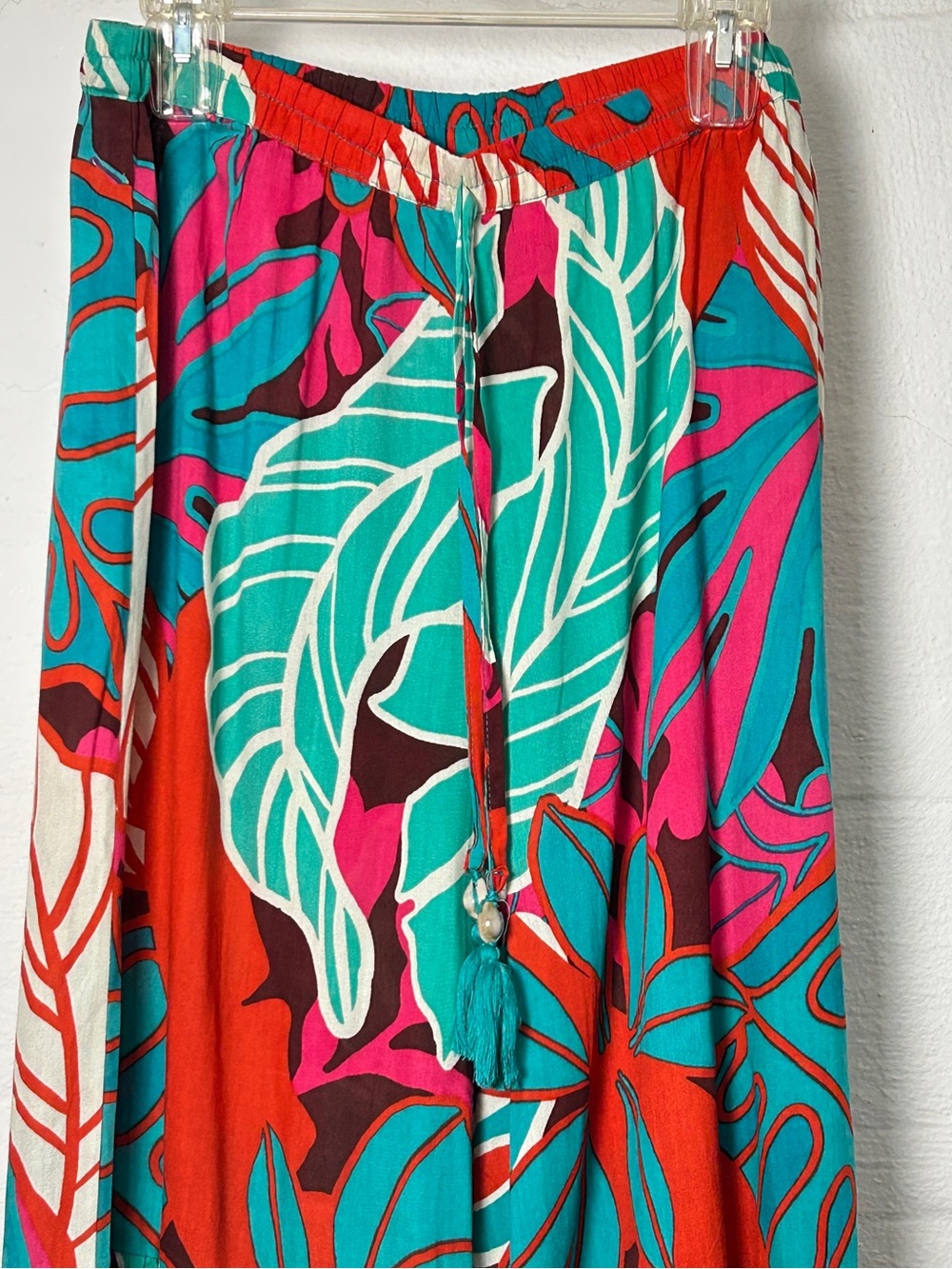 True Destinations Resort Wear Flare Pants Beach Womens XL Floral Tropical NEW - Picture 16 of 16